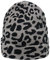 GIVBRO Frauen Leopard Print Baskenmütze Strickmütze Beanie Mütze Winter Warm Hut Casual Kostüm Zubehör Grau