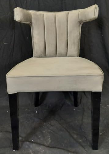 Casa Padrino Silla de Comedor de Lujo Gris/Negro - Elegante Silla de Cocina de Lujo - Muebles de Comedor - Muebles de Cocina - Interiores de Lujo - Interiores de de Comedor