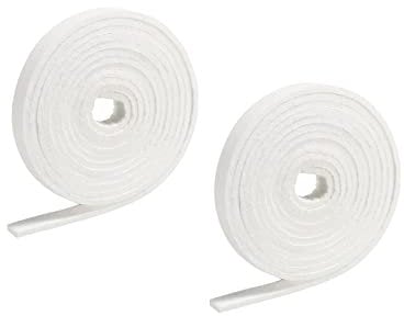 PATIKIL Faux Leather Cord Suede Cord 0.5cm/0.2 Leather Thread Velvet Cord 100cm/3.28ft for Bracelet, Necklace, Beading, DIY Craft, White, Pack of 2