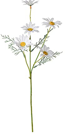 Künstliche Blume,10pcs künstliche Blume Fake Gänseblümchen Dekoration,Stiel künstliche Seide Gänseblümchen Dekoration,Simulation Gänseblümchen Indoor-und Outdoor-Dekoration(Weiß)