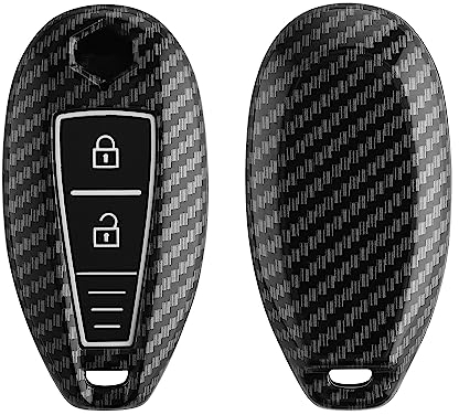 kwmobile Autoschlüssel Hülle kompatibel mit Suzuki Sport 2-Tasten Autoschlüssel Keyless Go - Hardcover Schutzhülle Schlüsselhülle Cover in Schwarz