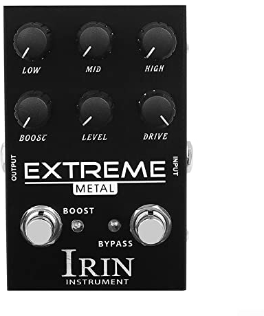SPORTARC Ultra Metal Distortion Effektpedal Overdrive Distortion Zehn Segment Eq Effektgerät für E-Gitarre, Schwarz