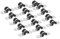 Sourcing Map 30Pcs 6mm(1/4) Rubber Pipe Strap, 304 Stainless Steel Hose Clamp, U Shape Metal Clamp, Tube Holder for Tube Pipe Wire, Black
