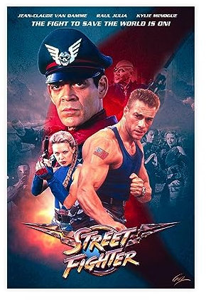 Filmposter – Street Fighter Leinwand-Poster, Wandkunst, Dekor, Bild, Gemälde für Wohnzimmer, Schlafzimmer, Dekoration, ungerahmt, 30 x 45 cm