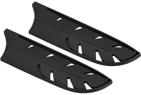 PATIKIL Knife Sheaths for Kitchen Knife for 7 Nakiri Knife, 2 Pcs Knife Edge Guard, Knife Sheath Covers Sleeves, Feathered Japanese Kitchen Knife Set, Black, 7.2x 2