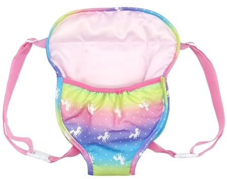 MAXQUU 1 porte-poupée pour bébé - En peluche - Bretelles doubles réglables - Accessoire pratique pour poupée - Cadeau d'anniversaire pour fille - Rose