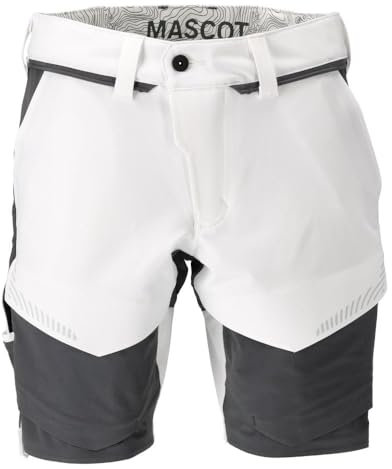 MASCOT Shorts Weiß/Anthrazitgrau CUSTOMIZED - 22149-605-0689 - Größe 24C50