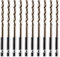 Rennie Tools - Box of 10 x 4mm Hex Shank HSS Gold Cobalt Jobber Drill Bit Set For Stainless Steel, Hard Metals, Aluminium, Cast Iron, Copper. Twist Drill Bit Sets. 4mm Drill Bits Metric Drill Set