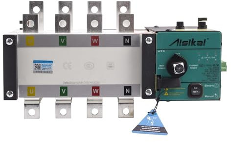 -generador diésel 4P 300A ATS, Doble potencia, Interruptor de Transferencia Automática, 300amp, 220V, compatible con Panel del módulo de Control