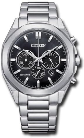 Citizen Metropolitan Chrono CA4590-81E Men's Chronograph Watch, Black Steel Background