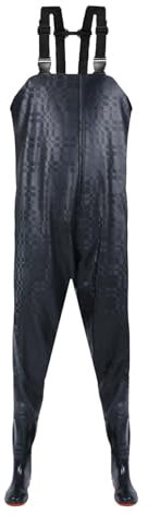 Pantaloni da uomo impermeabili con stivali, pantaloni da pescatore, pantaloni da pesca, taglie grandi, con stivali in gomma, perfetti come pantaloni da pescatore, pantaloni da watt/watthose da uomo,