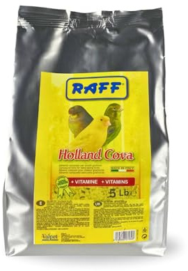 GLOBAL LUXURY MANAGEMENT Raff Holland Cova Yellow Factor Egg Food for Canaries & Goldfinches – Color Enhancing Soft Food with Vitamins for Breeding and Molting Birds (5 lb)