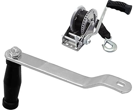 Boat Winch Handle, Ergonomic Winch Handle Holder Sailboat, Metal Winch Crank Handle Replacement for Marine Boat Trailer Ship Yacht Trailer, Silver