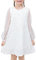 Girls Dress White Sequin Sheer Mesh Long Sleeve Party Pageant Wedding Age 10 Years