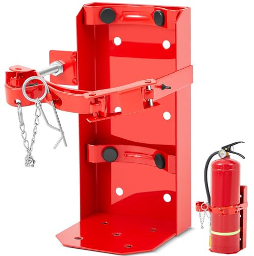 Zonon Feuerlöscher-Wandhalterung, Metallhalterung, Fe-20, Rot, 1 Stück