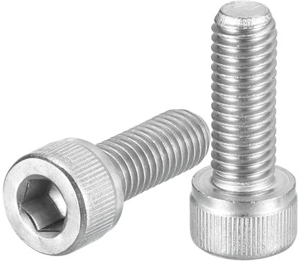 QUARKZMAN M8-1,25x25 Bulloni a Testa Esagonale 20pz Viti a Esagono Incassato in Acciaio Inossidabile 304 per Biciclette da Strada Bici Montagna Auto Moto