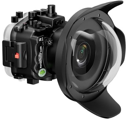 Underwater Waterproof Case for Sony A1 Camera, IPX8 132ft/40m Diving Case with Anti-Glare Glass and Full (A1 WA006-D)
