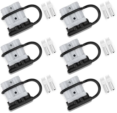 Connettore della batteria, 6 PCS 50A Connettore della batteria AWG 10/12 Connettori di alimentazione modulare batteria a connessione rapida (grigio)