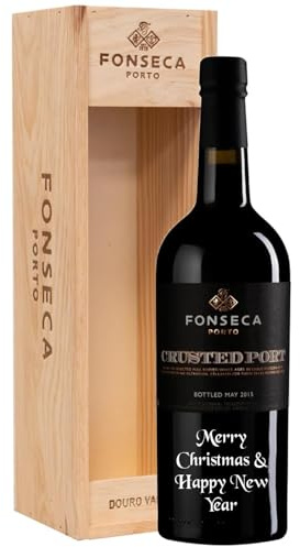 Fonseca Crusted Port Merry Christmas & Happy New Year Engraved 75cl | Christmas Port Gifts, Christmas Port Gifts For Him, Her