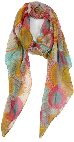 Van Der Rich ® - Tücher Schal Dessin Blumen Größe: 180cm*80cm - Damen (2-Rosa, TU)