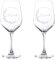 PROMO SHOP - Copas de Vino Personalizadas con Nombre, Grabado a Láser, Copa de Cristal Grabada, Regalo para Parejas, San Valentín (Círculo y nombre, Pack 2 Copas)