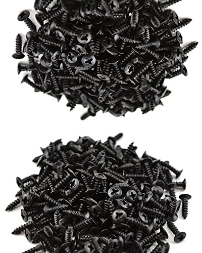 Gvvsjgdbis 200Pcs Black Guitar Pickguard Screws for Strat/Tele Electric Guitar Bass