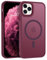 GaoBao Cover per iPhone 11 Pro Max 6,5” [Compatibile con Magsafe] Custodia Opaco Magnetica Sottile e Traslucida, Protezione Antiurto e Antigoccia, Protettiva Anti-Improntaper (Bordeaux)