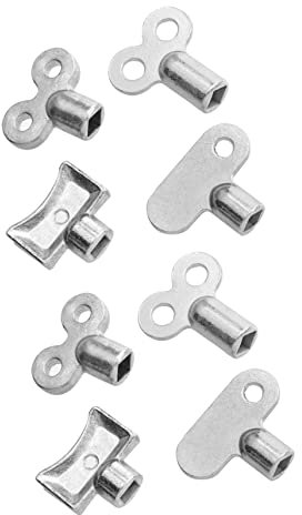 jojofuny 1 Satz Heizkörper Auslass Ventil Schlüssel Kühlerauslassventile Auspuff Trichter Rohr Pumpe Heizkörper Entlüftungsventil Entlüftungsventile Für Heizkörper Zinklegierung Silver 8st