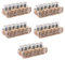 5 Morsetti forbox 6 poli, sezione 5x 16mm² 6mmq, 1x 25mm² 25mmq, 6 fori, morsetto per cablaggio forbox, campanelle, in policarbonato e ottone, per scatole di derivazione, 450V 76A