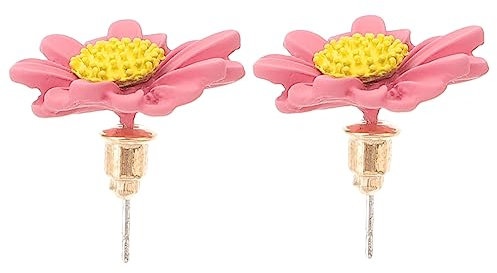 minkissy Orecchini Margherita Donna Dorati Rosa Antico Orecchini Fiore Per Donna Ragazza Signora Rosa