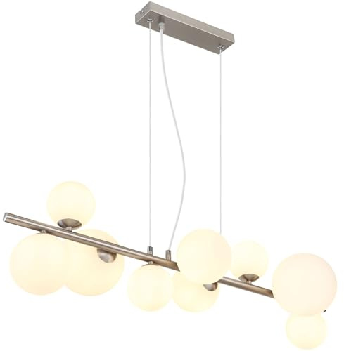 GLOBO 56140-9H Hanging Lamp Dining Room LED Pendant Light 9-Bulb Glass Balls Modern
