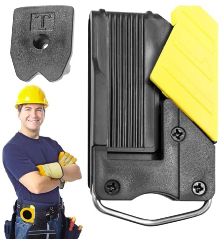 Tape Measure Belt Clip, Quick Access Tool Holster, Locking Tape Holder Organizer, Durable Clips On Pouch, Ideal for Construction, Carpentry, Climbing, Outdoor Work, Home Tasks, 8,5 cm Black