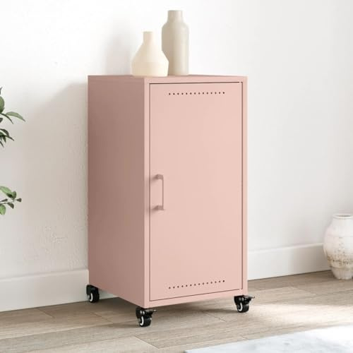 WKIEQACO Sideboard Pink 36x39x72 cm Stahlschränke & Aufbewahrungsbuffets & Sideboards