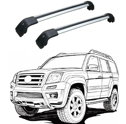 TIUEO Dachträger Auto Für Citroen C4 Cactus Hatchback 2015-2020 Gepäckträger Zubehör Dachgepäckträger Dach Cross Bar Relingträger,Silver Black
