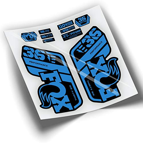 Ref: VP431 Aufkleber kompatibel mit FOX 36 Gabel 2021-2025 PERFORMANCE MTB, Sticker, Aufkleber, Aufkleber für Mountainbikes, (AZUL 517)