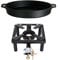 PaellaWorld 404011 Hockerkocher-Set groß mit Gusseisenpfanne Durchmesser 40 cm - mit Zündsicherung