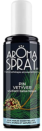 AROMASPRAY® - Spray d'Ambiance - Aromathérapie - Pin Vetyver - Vivifiant balsamique - Huiles Essentielles 100% pures et naturelles - 100 ml
