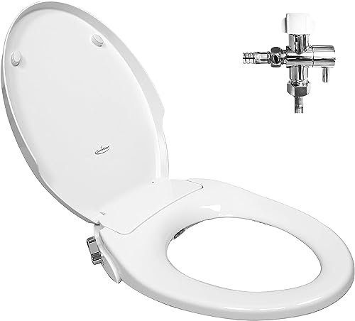 GenieBidet Seat – selbstreinigende Doppeldüsen. Hintere und weibliche Reinigung – keine Verkabelung erforderlich. Einfache Installation von 20-45 Minuten oder weniger. Hybrid-T mit An/Aus.