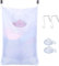 Uniuooi Door-Hanging Laundry Hamper Bag White, Foldable & Space Saving Corner Laundry Organiser with 2PCS Stainless Steel Door Hooks 2PCS Suction Hooks
