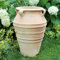 Amphore en céramique de Crète Terracotta faite à la main avec anse, résistante au gel, excellent pot de fleurs pour l'intérieur et le jardin et la terrasse, Datura 50 cm