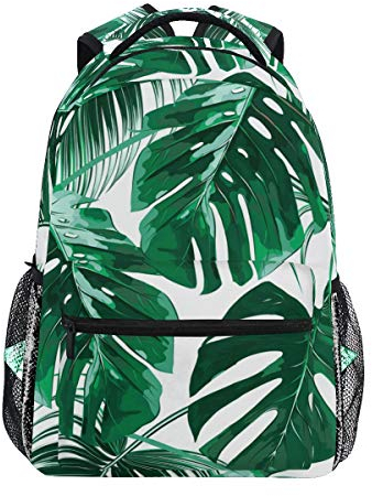 ALAZA Tropical Backpacks for School Palm Tree Green Bookbags for Girls Women Kids Teen Toddler Fashion Daypack Rucksack Travel Laptop Bag