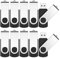 JEVDES 8GB USB Memory Stick 10 Pack USB Stick Flash Drive USB 2.0 Pen Drive Swivel Design Thumb Drive for Data Storage Zip Drive Jump Drive with LED Light (Black)