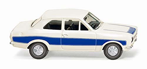 Wiking 020306 H0 Ford Escort weiß mit blauem Streifen Spur H0 1:87