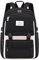 Asge Schulrucksack Mädchen Teenager Wasserdichter Schulrucksack Schulranzen Klasse 3-5 Kind Buchtasche für Teenager Mädchen Geschenk (Schwarz)
