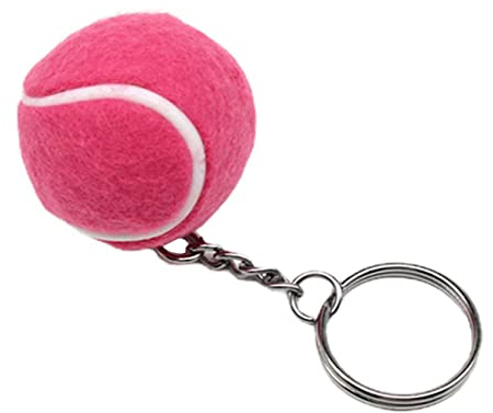 Anawakia Mini Tennis Ball Schlüsselanhänger, Mini-Tennisball, Anhänger, Schlüsselanhänger, Ornament zum Aufhängen, Dekoration (Rosa)