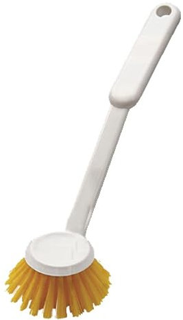 Hag Bürsten 1584 Rund Spülbürste, Gelb/Weiß, 255mm x 70mm x 55mm, 10 Stück