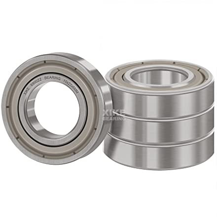 XiKe 4 Stück 6900ZZ Kugellager Abgedichtet 10x22x6mm Chromstahl und Vorgeschmiert, 6900Z Rillenkugellager mit Metall Doppeldichtung.