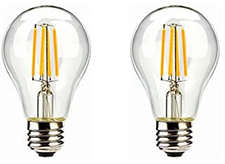 ANTYX E26 / E27 LED Bombillas de luz Blanca cálida 270 0K 2W 3V A60 A19 Edison Standard Tornillo Base 20W Equivalente para Luces solares al Aire Libre, Paquete de 2