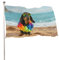 Dekorative Gartenflagge, Hof-Banner, bezaubernder Dackel, schwarz-hellbrauner Hundedruck, alle Jahreszeiten, Feiertage, Willkommensflagge, Rasendekoration, 120 x 180 cm