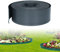 LZQ Bordure de pelouse en plastique - 80 m - Flexible - Facile à plier - Anthracite